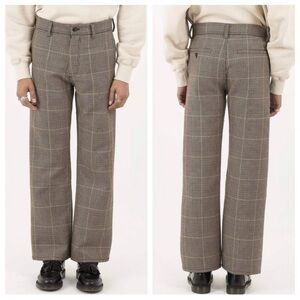 Marni Houndstooth Wool Check Pants Cigar